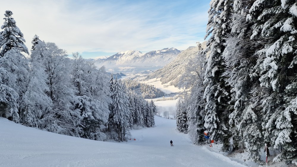 Dalafdaling naar Itter in SkiWelt.